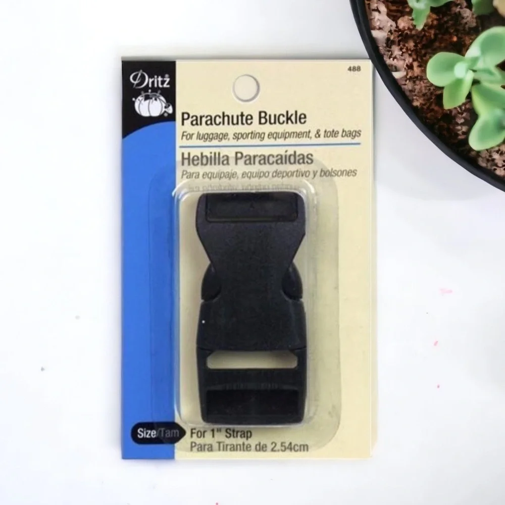Parachute Black Buckle Clip with 1” Strap